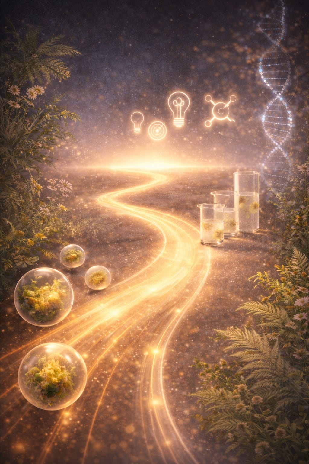 An abstract representation of the road ahead for and future of nano encapsulation