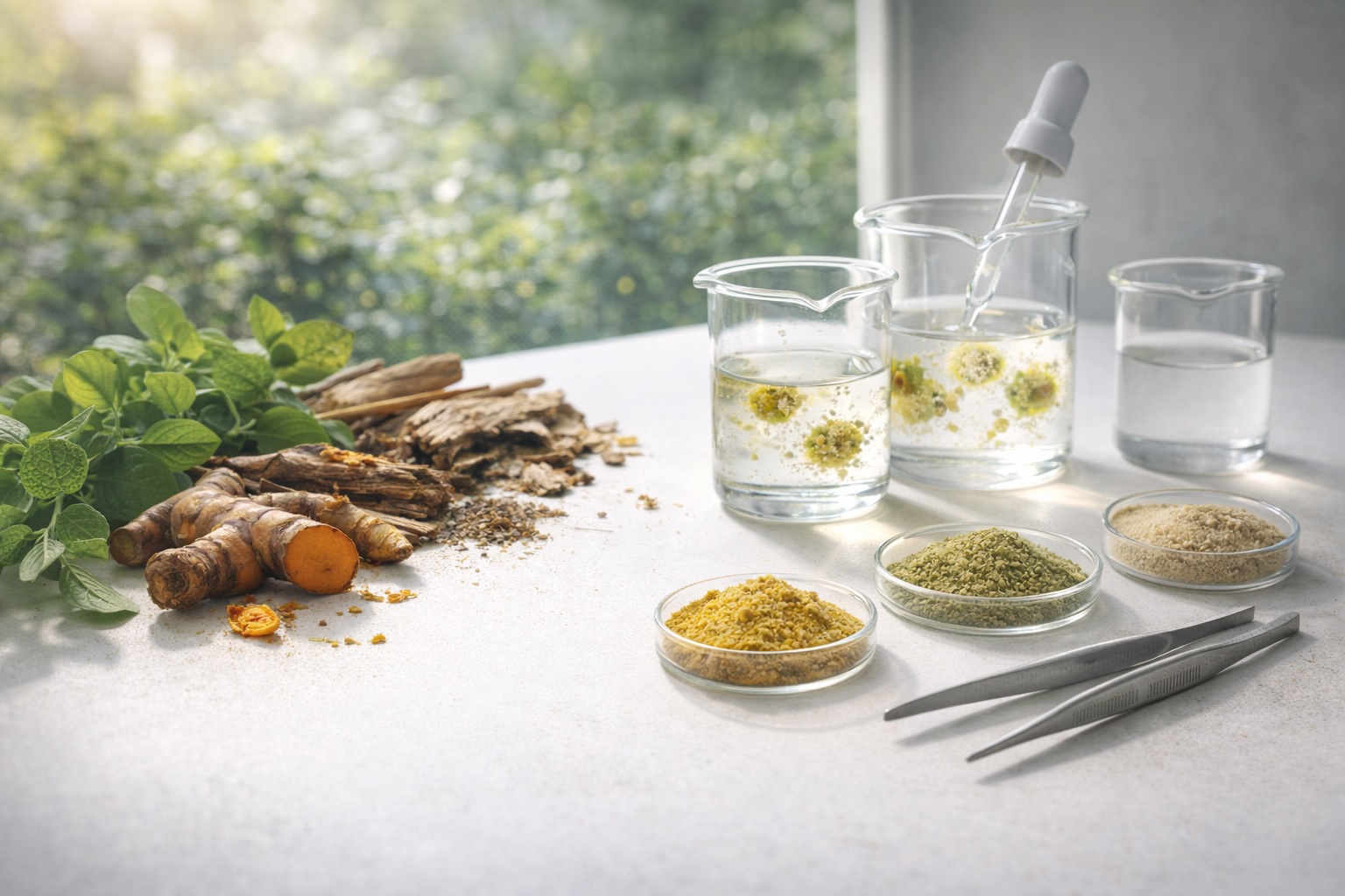 Natural ingredients together representing locally sourced natural ingredients to be included in the products. 