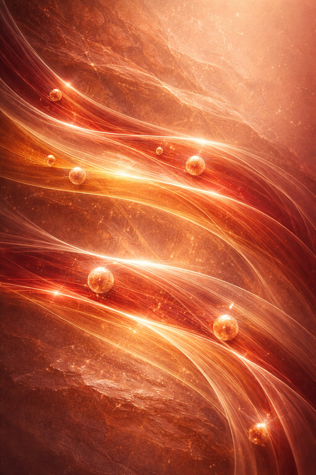 bstract vertical illustration representing nano-encapsulated botanical compounds travelling along structured pathways toward the liver, symbolising controlled delivery and targeted absorption in Alveris.